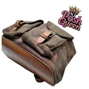 Etro BackPack Bag Brown Canvas Etro | Bags | Etro Backpack Bag Brown Canvas | Poshmark main image 4